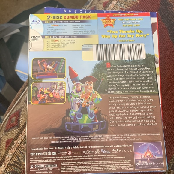 Toy Story and Toy Story 2 Set is 2 DVD Blue-Ray Disc each New in Package - Picture 3 of 5